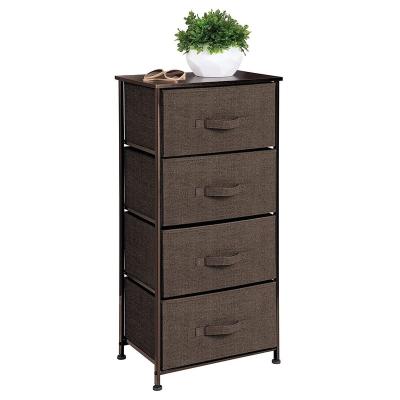 China Modern Fabric 4 Drawer Frame Iron Bathroom Combination Storage Cabinet Multi-Layer Storage Shelf For Bedroom for sale