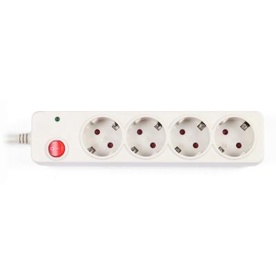 China 4 outlet Germany Type Extension Socket, With Surge Protector for sale