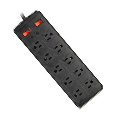 China 10 outlet Metal America Type Extension Socket With On/Off Switch, Surge for sale