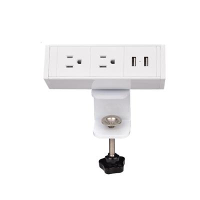 China America Desktop Clamp Power Strip 2outlet and 2USB ETL passed for sale