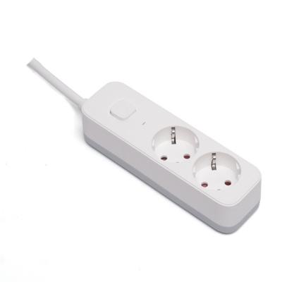 China 2 outlet Germany Type Extension Socket With On/Off Switch for sale