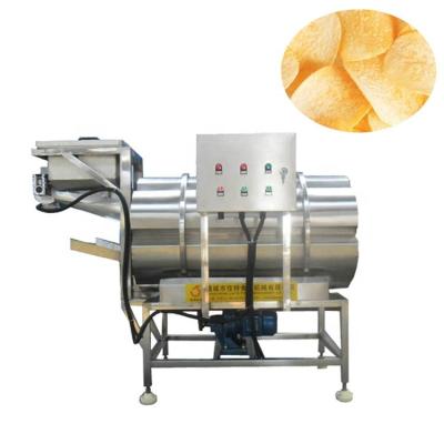 China Factory Single Drum Cashew Nut Potato Chips Snack Seasoning Machine for sale