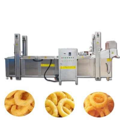 China Factory Automatic Frying Potato Chips Machine Industrial Onion Snacks Frying Machine for sale