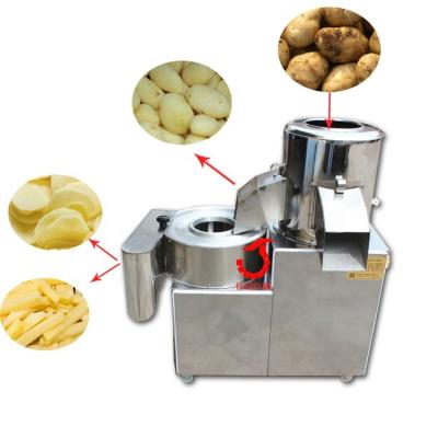 China Assured Snacks Factory Quality Electric Potato Chips Peeler and Cutter Potato Joint Peeler and Cutter for sale