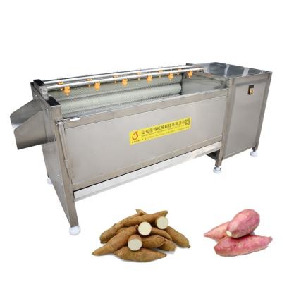 China Snack Factory Good Quality Carrot Ginger Cassava Sweet Potato Industrial Washing Peeling Machine for sale