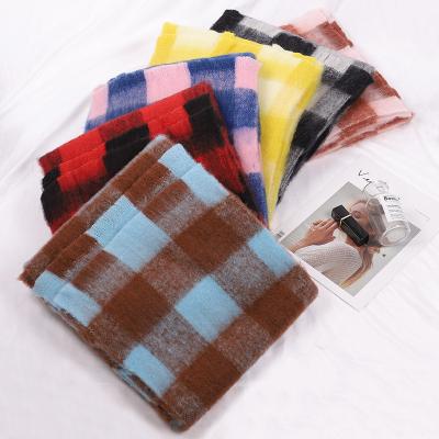 China 2021 Fashionable High Quality Women's Acrylic Cashmere Scarf Winter Plaid Winter Scarf for sale