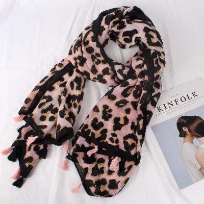 China Please check the material properties in the details page below. Best Selling Leopard Print Scarves Polyester Long Scarf for sale