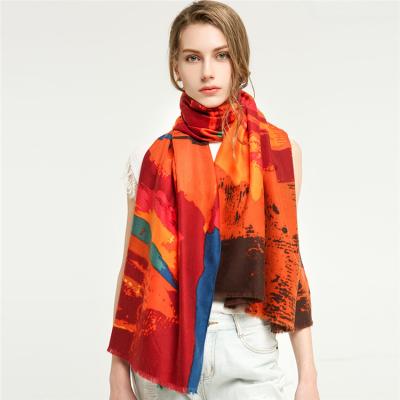 China Italian woven manufacture wholesale wool fashion import scarf silk scarf for sale