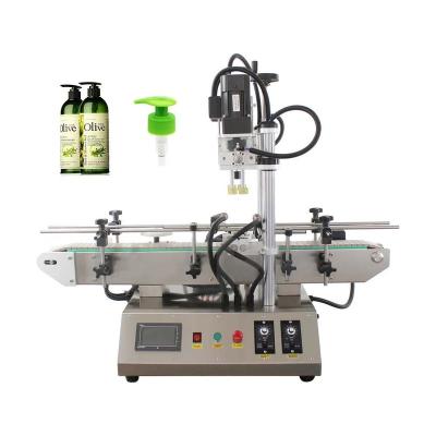 China Semi-automatic tabletop food perfume water bottle screw press glass sealing and lidding packing machine for sale