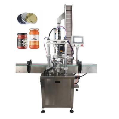 China Automatic Screw Jar Bottle Screw Food Customized Linear Glass Metal Plastic Lidding Machine With Lid Lift Feeding Machine for sale