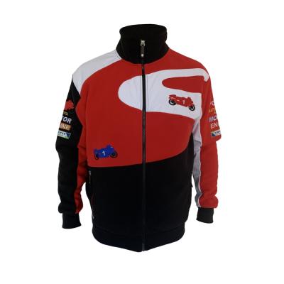 China Offer Sample Embroidery Printed Pilot Puff Fleece Motorsport Fans Wear Men'S Motor Racing Jacket for sale