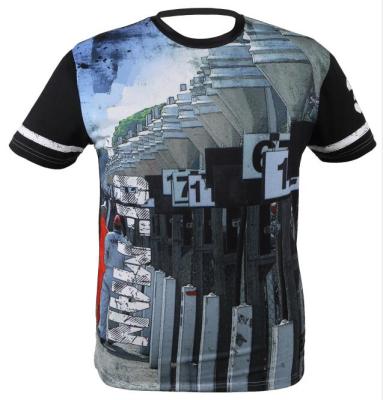 China Embroidery 100% Polyester Blue Riding Fitness Outdoor Custom Men Sublimation Plus Size T Shirts for sale