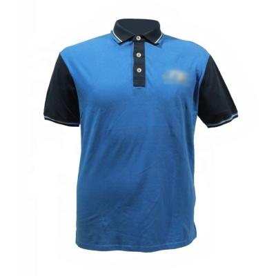 China Summer Half Sleeved Lapel Blue 100% Cotton Golf Slim Fit Men Polo T-Shirts For Sportswear for sale