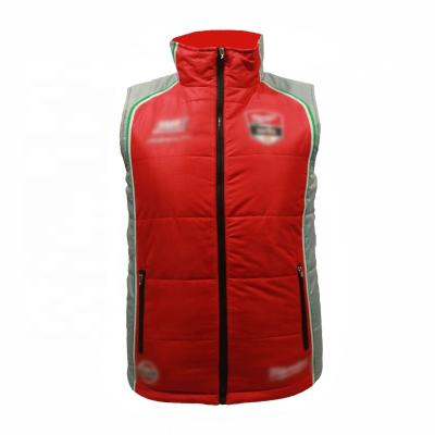 China Custom Logo Fashionable Sleeveless Sports Vest Padded Down Warm Puffer Vest For Winter for sale