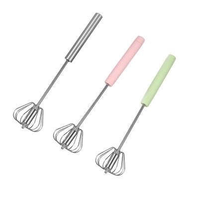 China Sustainable Egg Beater With Stainless Steel Premium Semi-automatic Spinning Balloon Beater for sale