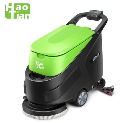 China Hotels Wholesales Good Performance HT-57 Walk Behind Battery Floor Scrubber Dryer Floor Cleaning Machine for sale