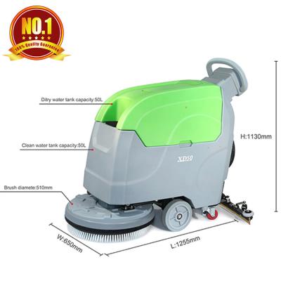 China Hotels Commercial Floor Scrubber Haotian XD50 Wireless Micro Scrubber Dryer/Battery Operated Floor Scrubber for sale