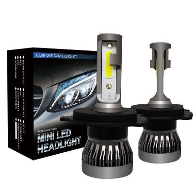 China Work for Autodragons 36W 6000lm mini COB led H4 H7 H11 H13 9004 headlight 9007 car mini led projector headlamp for sale