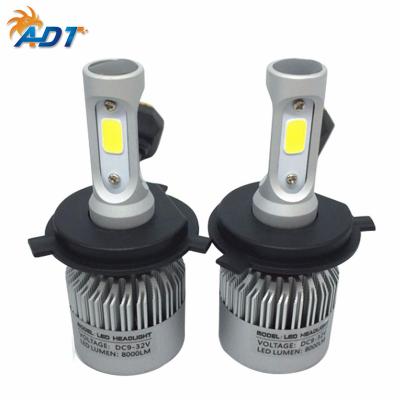 China S2 White COB H4 LED Headlight Kit Hi /Lo Power Bulbs 6000K Car H4 LED Headlights DC DC for sale