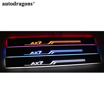 China For Golf7 White Moving Door Sill Autodragons Good Quality Acrylic Radio Lit Custom Step Light Door Sill for sale