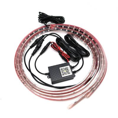 China Car Under Glow Atmosphere Welcome Light Car 12V Underglow LED Strip /APP Flexible Remote Control RGB LED Strip Under Glow Chassis Tube Underbody System Neon Lamp car for sale