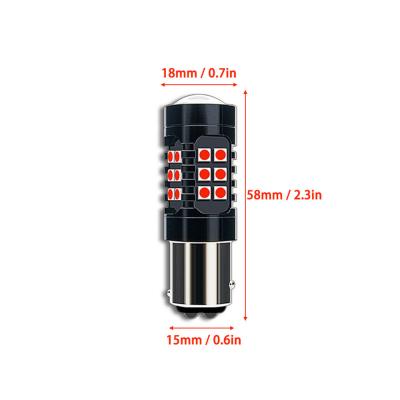 China Autodragons 2020 30W 3030SMD 1157 Bay15d LED Super Red Strobe Bulb Car LED Turn Signal Brake Light for sale