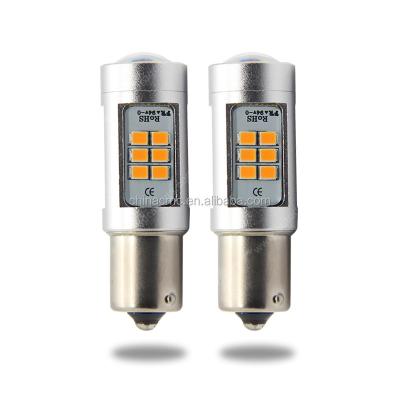 China 1156 BAU15S PY21W LED Amber Orange Yellow Bulb 213SMD 550i Turn Signal Light for sale