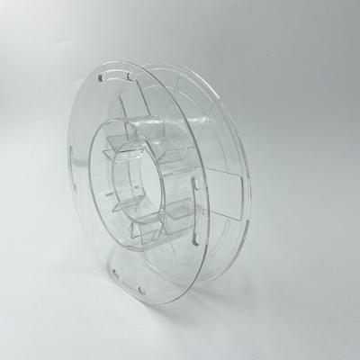 China Application New Home Custom Design 250g 3D Filament Empty Clear Transparent Plastic Spool for sale