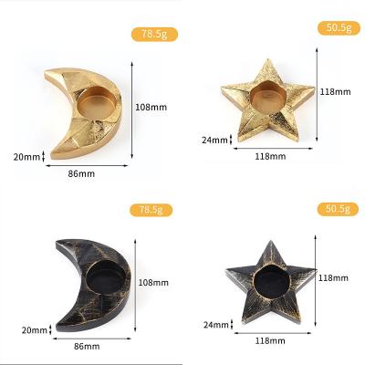 China Religious Activities/European Resin Crafts Scented Candle Holders Home Decoration Bangs Ramadan Accessories Products Ramadan Candle Holders Moon for sale