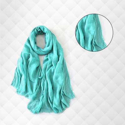 China Customizable Everyday Life Scarves For Women Solid Colors Elegant Hijab Scarf for sale