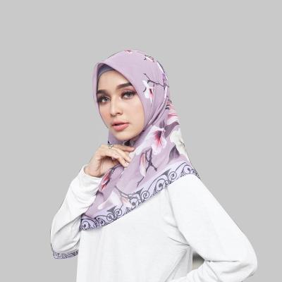 China Wholesale Malaysia hijab scarf malaysia tudung 50s cotton veil muslim square scarf voile fabric bawal chiffon for sale