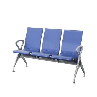 China 3seater Waiting Chair Unfolded New Design PU Chair Public Airport Chair Hospital Bench Waiting Waiting Sofa for sale