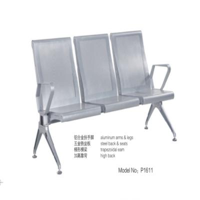 China Waiting Chair 3 Seats Metal Airport Chair Aluminum Airport Public Waiting Seating Bench for sale