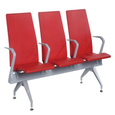 China New Design 3seater Airport Waiting Chair Waiting Chair With Middle Arms Waiting Bench PU Hospital Waiting Chair for sale