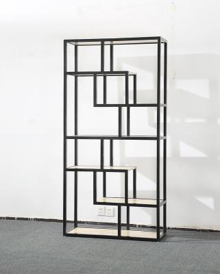 China News Design Wrought Iron Cube Metal Display Shelves Furniture Living Room Steel Rack Shelf Bookcase 6 Extendable Shelves for sale