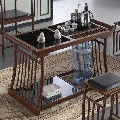 China Chinese Home Furniture Metal Tea Table Furniture Office Room Glass Table for sale