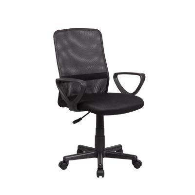 China Adjustable (height) Black Mesh Chair Plastic Armrest Cheap Office Chair Wholesale Factory Direct Hot Selling Product Office Chair for sale