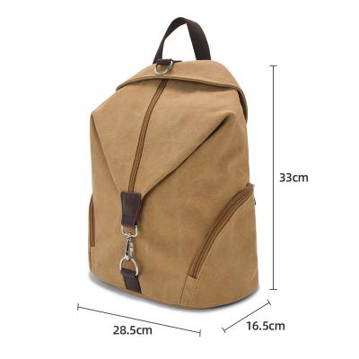 China Newest New Fashinable OEM Canvas Tote Bag Canvas Travel Backpack For Men Leisure Large Capacity Backpack Portable Hiking Bag for sale