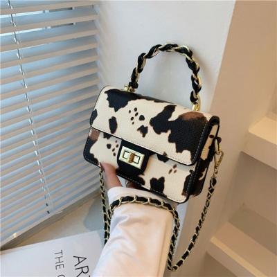 China NATIONAL Hot Sale Ladies Handbag Cow Pattern Luxury Handbag And Purse Design Shoulder for sale