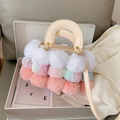 China Fashion Handbags Ladies Faux Fur Winter Fashion Shoulder Cross - Body Bags Large Capacity Bag For Women Pinch for sale