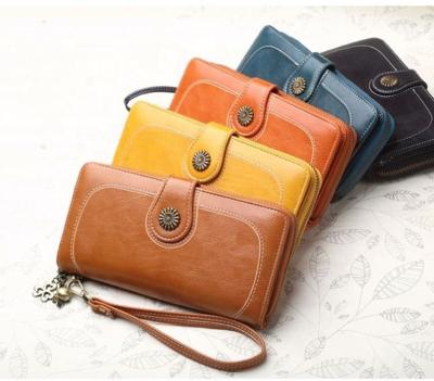 China Waterproof Hot Selling Branded Woman Carteras PU Leather 2019 Ladies Purse Wallets for sale