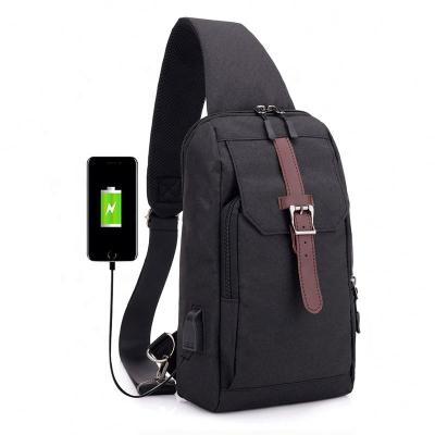 China Anti Theft Cross Comfortable/Lightweight Wholesale Men - Body Messenger Chest Bags Smart Usb Shoulder Charging Sling Bagpack for sale