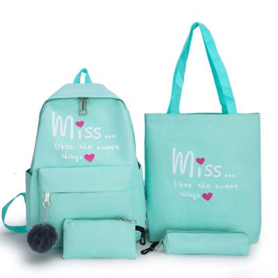 China 2021 High School Student Backpack Custom Logo Cute Women Multifunction Bags Waterproof Set for sale