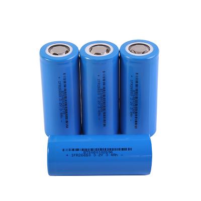 China Hot Selling Toys 3000Mah 3400Mah 4000 Mah Single Cell 3.2V Lifepo4 26650 Battery for sale