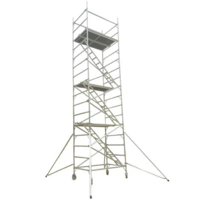 China Modern Aluminum Movable Ladder Scaffolding With Step Stairs Roll For Construction for sale