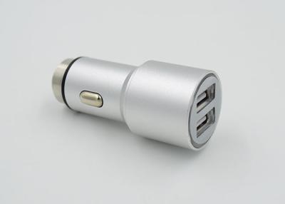 China OEM / ODM 3.4A Small USB Metal Car Charger High Output For Samsung Smartphone for sale