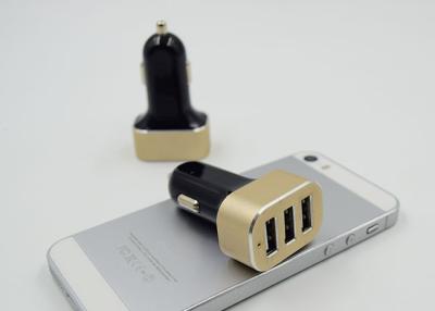 China Apple SamSung 3 Port USB Car Charger 5V 3.4A ABS 3.5 X 2.8 X 6 CM for sale