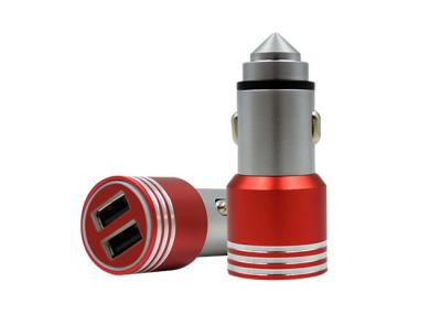 China Red Iphone Car Charger Alumium With Over Current / Over Voltage Protection for sale