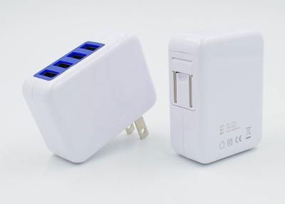 China US Plug 5V 4A 4 Port USB Wall Charger Adapter , 4 Port USB Charging Station for sale