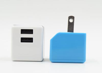 China Handy weißer Doppel-USB-Reise-Adapter-faltbarer elektrischer Stecker-Sockel zu verkaufen